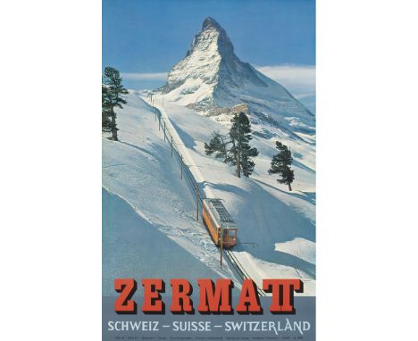ANONYMOUSZERMATT Offset lithograph, 1960, condition A; not backed102cm x 64cm (40in x 25in)