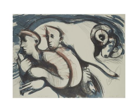 [§] KEITH MCINTYRE (SCOTTISH B.1959)THE PRIZE Signed and dated '87 in pencil, numbered 23/32, lithograph56.5cm x 76cm (22.25i