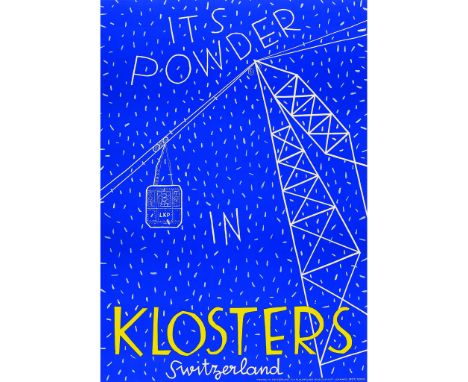 J CHARMOZIT'S POWDER IN KLOSTERS Offset lithograph, 1957, condition A-; backed on linen98cm x 69cm (38.5in x 27in)