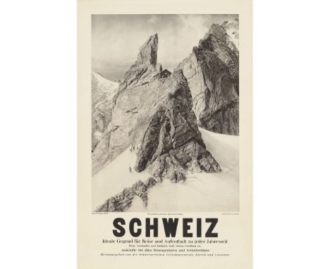 F SIMMENSCHWEIZ. SKIRENNEN UNTERWASSER Lithograph, 1925, condition A-; not backed100cm x 65cm (40in x 25in)