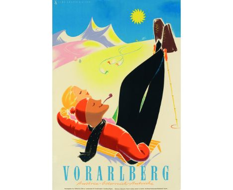 ANONYMOUSVORARLBERG, AUSTRIA Lithograph, c.1950, condition A-; backed on linen84cm x 56cm (33in x 22in)
