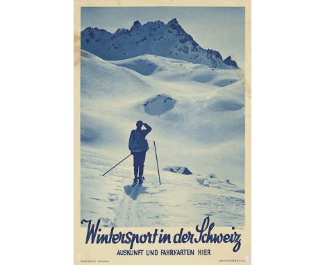 ALBERT STEINER (1877–1965)WINTERSPORT IN DER SCHWEIZ Lithograph, condition B+; not backed74cm x 49cm (40in x 25in)