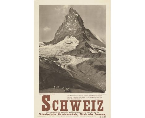 WEHRLI (PHOTO)SCHWEIZ, DAS MATTERHORNLithograph, 1924, condition A-; not backed102cm x 64cm (40in x 25in)