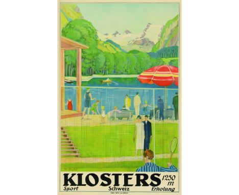 EDWARD STEIFEL (1875-1968)KLOSTERS Lithograph, 1926 condition A; backed on linen100cm x 64cm (39.5in x 25in)