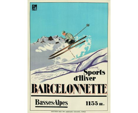 PIERRE MICHEL (1924-2009)BARCELONETTE BY MICHEL Lithograph, 1928, condition A-; backed on linen108cm x 79cm (42.5in x 31in)