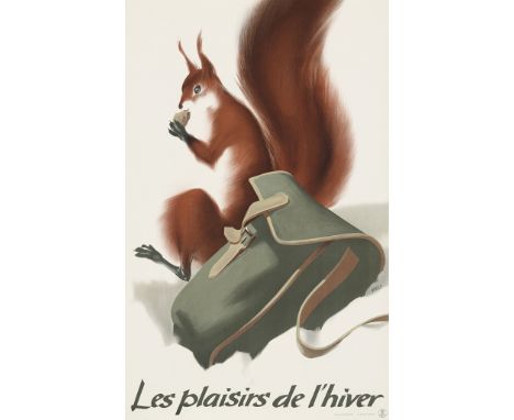 EDMUND WELF (1915-1993)LES PLAISIRS DE L'HIVER Lithograph, 1945, condition A; not backed102cm x 64cm (40in x 25in)
