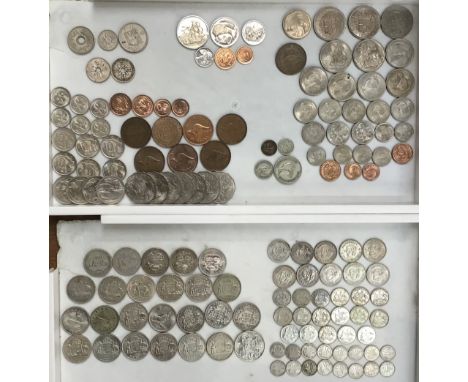 Large Collection of Australian, New Zealand, Fijian and New Guinea Silver and Base Metal Coins, Please see all pictures for d