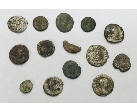 Collection of Roman Silver/Billon (one silver clad) and Bronze Coins.