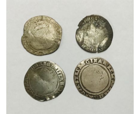 Collection of Tudor Coins, including Edward VI Groat in the name of Henry VIII 1547-51, Queen Mary Groat mm Pomegranate 1553-