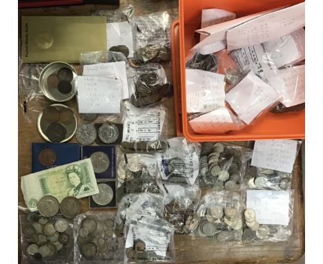 Collection of British and World Coins. Includes 1935, 1937 Crowns with Approximately 52.2g Pre 20 Silver, 140g Pre 47 Silver 