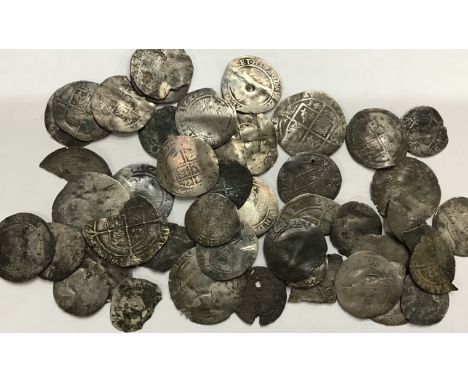 Collection of Late Medieval Hammered Silver Coins (Predominantly Tudor). Metal detector found, some are broken or in a poor s