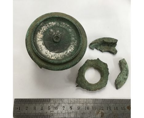                         A Late Iron Age Bronze 'Horn Cap', British Museum authenticated             The central shaft is miss