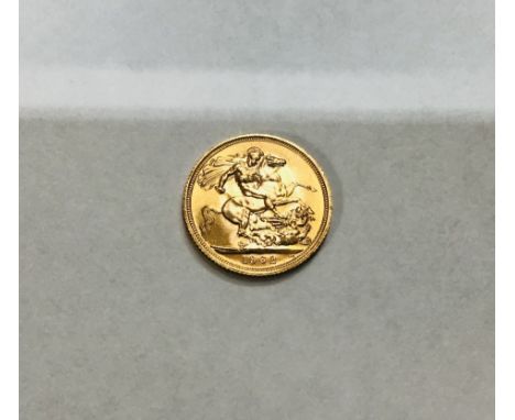 Elizabeth II 1962 Brilliant Uncirculated Bullion Sovereign.