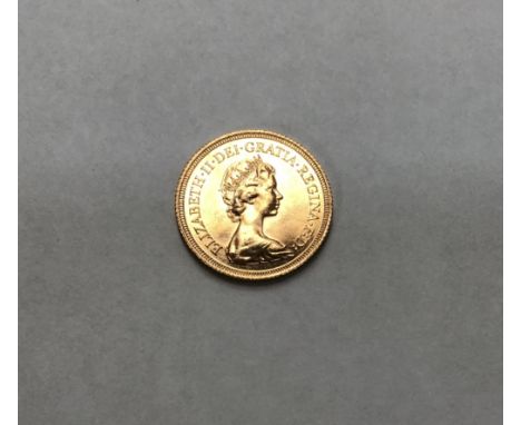 Elizabeth II 1978 Brilliant Uncirculated Bullion Sovereign.