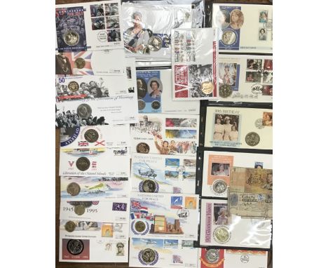 Collection of Royal Mint &amp; Mail Brilliant Uncirculated Coin Fist Day Covers sets in One album the other Album contains a 