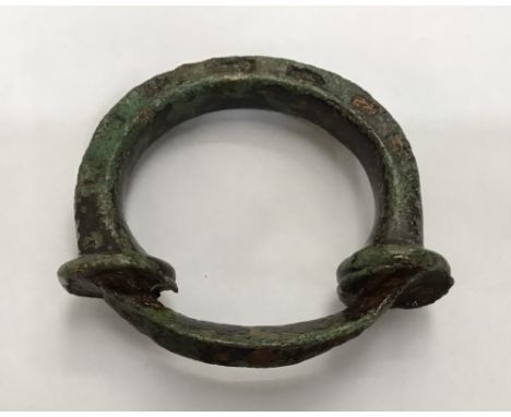                         A stunning,complete decorated cast copper alloy harness fitting / terret ring of Late Iron Age to Ear