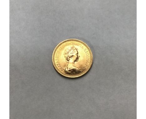 Elizabeth II 1974&nbsp;Brilliant Uncirculated Bullion Sovereign.