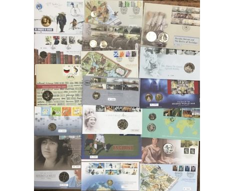 Royal Mint / Royal Mail Philatelic Numismatic Covers in one Album including 2002 Golden Jubilee £5, 2002 Queen Mother Memoria