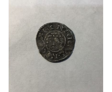 Henry II Short Cross Penny, large flan, five pearls to crown, crude portrait, , London Mint, moneyer hard to read.
