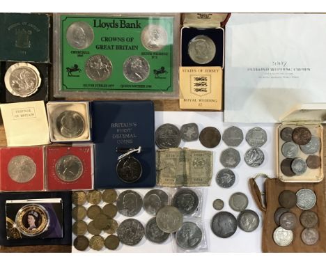 Collection of coins and WW1 War Medal to 82153 PNR (Pioneer) William Lancaster of the Royal Engineers, with Victorian 1895 LV