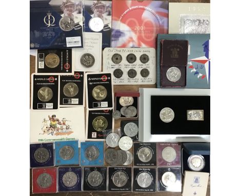 Collection of British Coins including Festival of Britain commemorative set of Hallmarked Sterling Silver Ingot Stamp (20.5g)