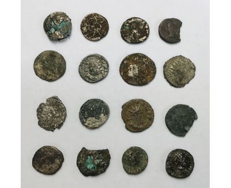Collection of Roman Silver/Billon Coins majority in poor condition.