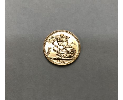 Elizabeth II 1979 Brilliant Uncirculated Bullion Sovereign.  