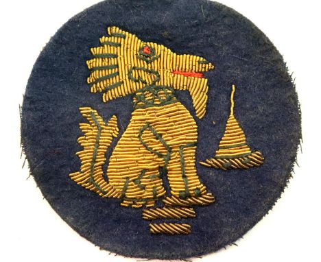British WWII bullion Chindit circular patch. P&amp;P Group 1 (£14+VAT for the first lot and £1+VAT for subsequent lots) 