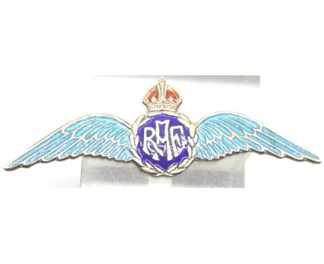 Vintage silver and enamel RAF sweetheart badge. P&amp;P Group 1 (£14+VAT for the first lot and £1+VAT for subsequent lots) 