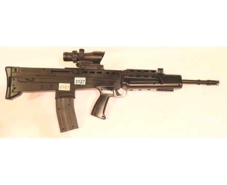 SA-80 replica BB rifle with telescopic sight, 6mm shot size. P&amp;P Group 2 (£18+VAT for the first lot and £3+VAT for subseq