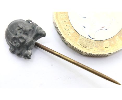 German SS Panzer Division Totenkopf skull stick pin, L: 30 mm. P&amp;P Group 1 (£14+VAT for the first lot and £1+VAT for subs