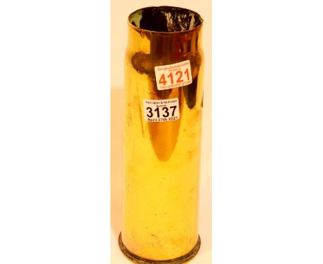 Brass shell case 13 pounder, dated 1916. P&amp;P Group 1 (£14+VAT for the first lot and £1+VAT for subsequent lots) 