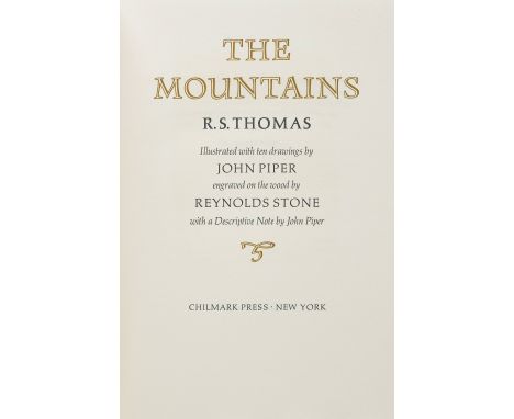 Thomas (R.S.). Destinations, with Illustrations by Paul Nash, 1st and limited edition, deluxe issue, Celadine Press, 1985, fr