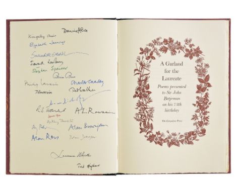 PRINGLE (John, ed.,). A Garland for the Laureate, Poems presented to Sir John Betjeman on his 75th Birthday, limited edition,