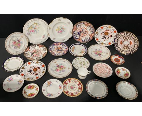 A Royal Crown Derby Imari palette plate, others, Posies, assorted, a teacup, saucer and tea plate; Abbeydale Rolls Royce trin