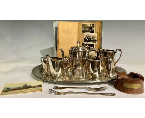 Railway Interest - Great Western Railway Hotels, an EPNS teapot, milk jug and sugar bowl, pair of cream jugs, pair of pickle 