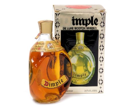 A bottle of John Haig and Company Ltd dimple deluxe Scotch whisky, 26⅔? fl.ozs, boxed.