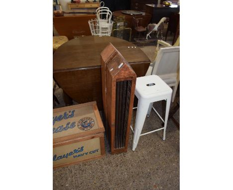 Two hardwood CD storage cabinets