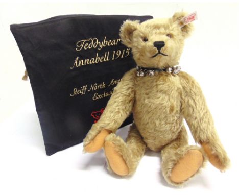 A STEIFF COLLECTOR'S TEDDY BEAR, 'ANNABELL'  (EAN 667978), grey, limited edition 168/1915, with certificate of authenticity, 