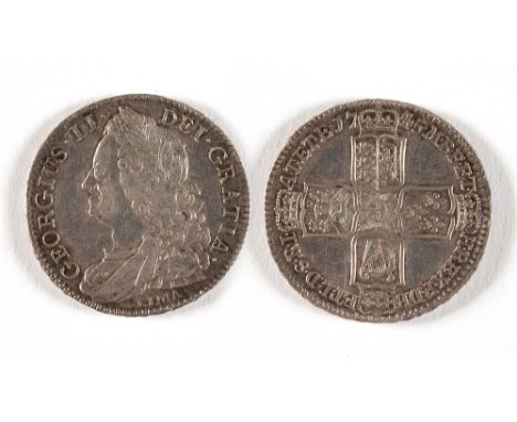 GREAT BRITAIN - GEORGE II (1727-1760), HALFCROWN, 1745 (DECIMO NONO)  old laureate and draped bus, LIMA below.