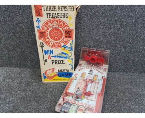 A vintage Magic Marxie toy bagatelle game, win a prize, complete with prizes &amp; game balls, with original box