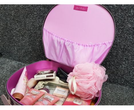 Ted Baker bag of Hand creams, Bath remedies etc including Soap &amp; Glory, Ted baker, stratton silver plated compact