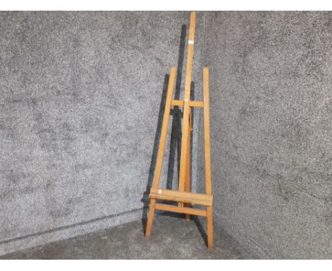 A vintage beech artist's easel.