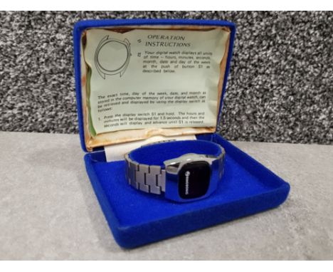 Stainless steel Kingsonic digital watch with original box &amp; instructions