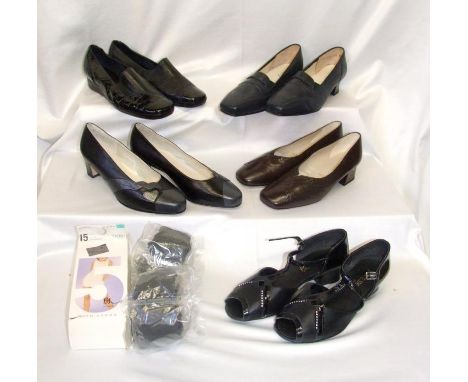 Ladies As New Shoes size 6 1/2 incl. Equity, Elmsdale &amp; Van Dal, 9 Pairs BHS dark grey tights as new &amp; Pair Ladies Eq
