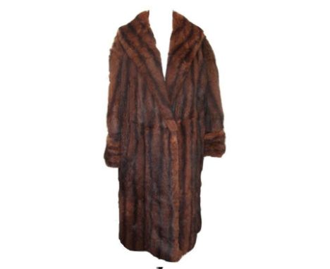 Ladies Vintage Musquash Fur Coat, approx. size 16 