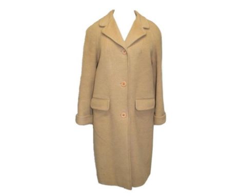 Ladies Vintage Aquascutum Beige Wool Coat, approx. size 12/14 