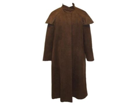 Cojana Dark Brown Suede Effect Coat, approx. size 14 