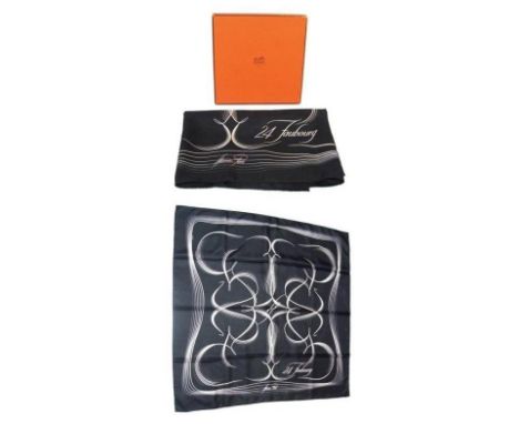 Hermes 100% Silk Scarf 24 Fauborg, approx. 90cm x 90cm, in box 