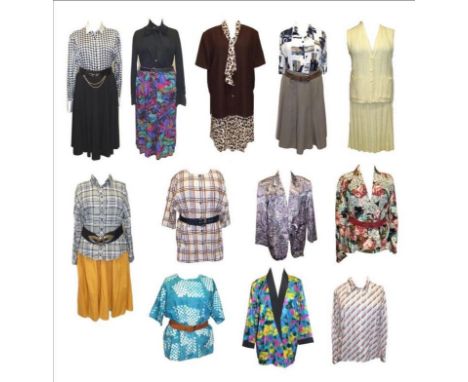 Ladies Vintage Skirts &amp; Blouses incl. Canda, St.Michael, 6th Sense, Richards etc., 7 Belts &amp; Yellow Knitted Skirt wit